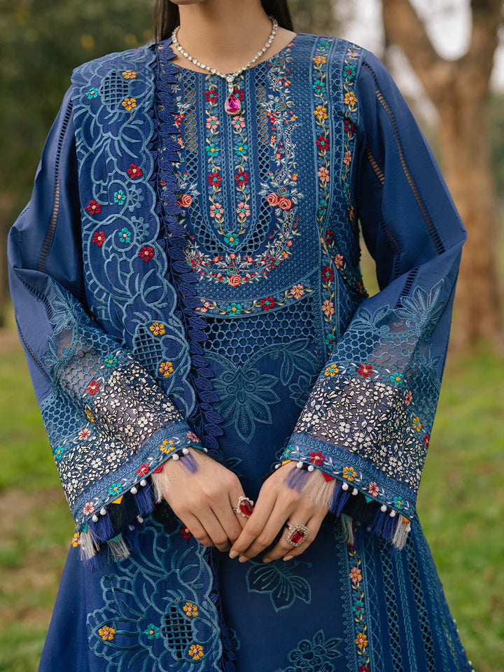 Luxury Gulfraz lawn fabric in shade 102-B, showcasing a soft, high-quality textile with intricate pattern details.