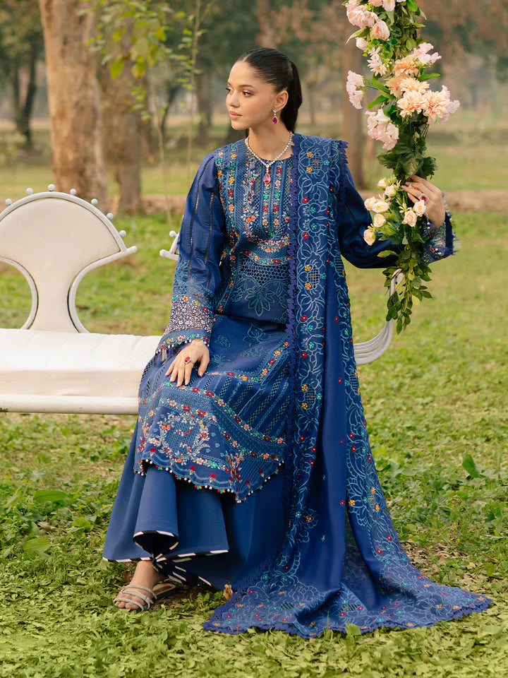 Luxurious Gulfraz lawn fabric in shade 102-B, showcasing its rich texture and vibrant color for elegant clothing designs.