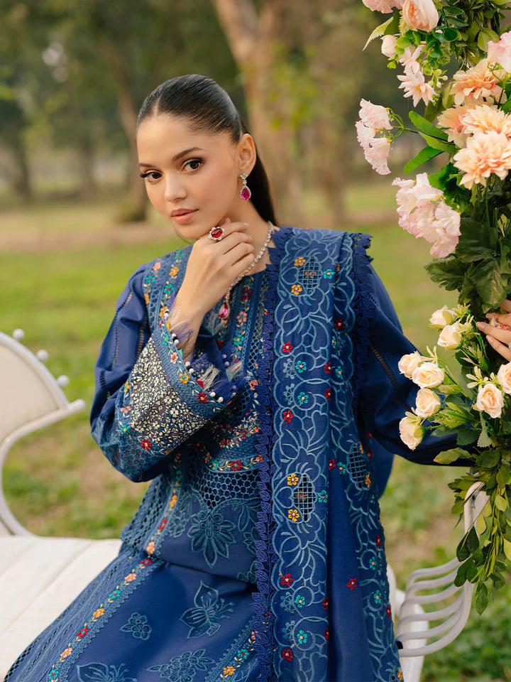 Luxurious Gulfraz lawn fabric in shade 102-B, showcasing smooth, high-quality textile with elegant color and fine texture.