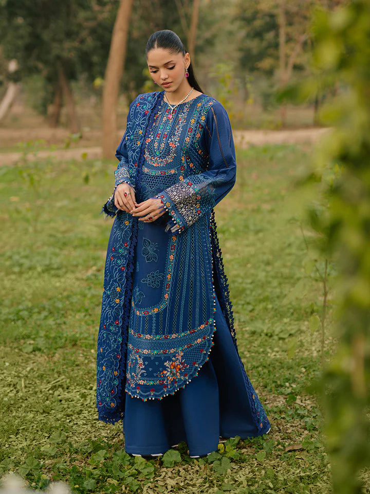 Luxurious Gulfraz lawn fabric in shade 102-B, showcasing soft, high-quality texture ideal for elegant clothing or upholstery.