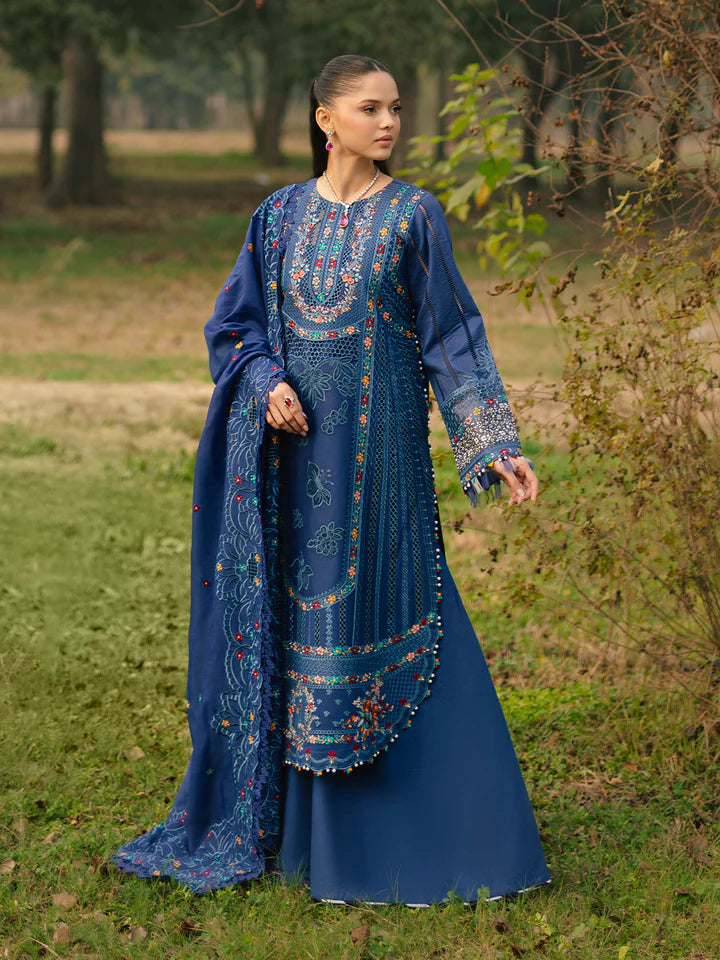Luxury Gulfraz lawn fabric in shade 102-B, showcasing soft, high-quality green textile texture ideal for elegant clothing.