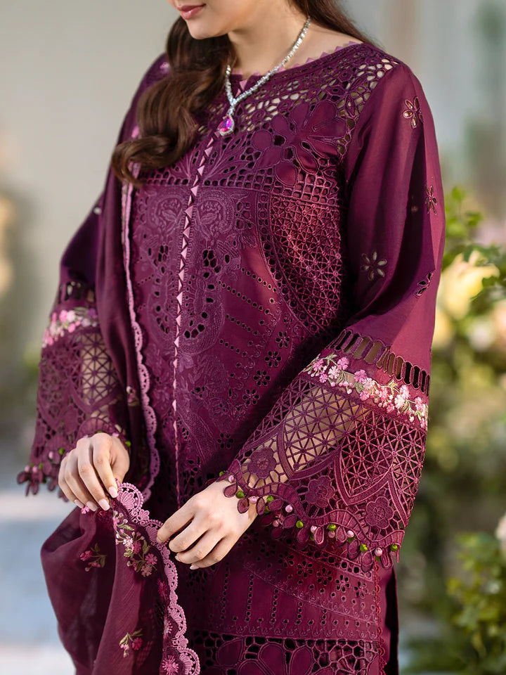 Luxurious Gulfraz lawn fabric in shade 106-A, showcasing a smooth, high-quality textile with vibrant green tones and fine texture.