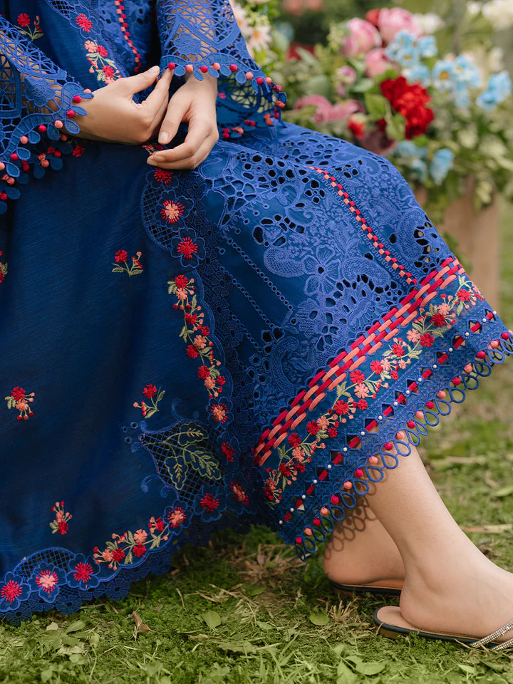 Luxurious Gulfraz lawn fabric in style 106 - B, featuring a soft, intricate design perfect for elegant clothing and textile projects.