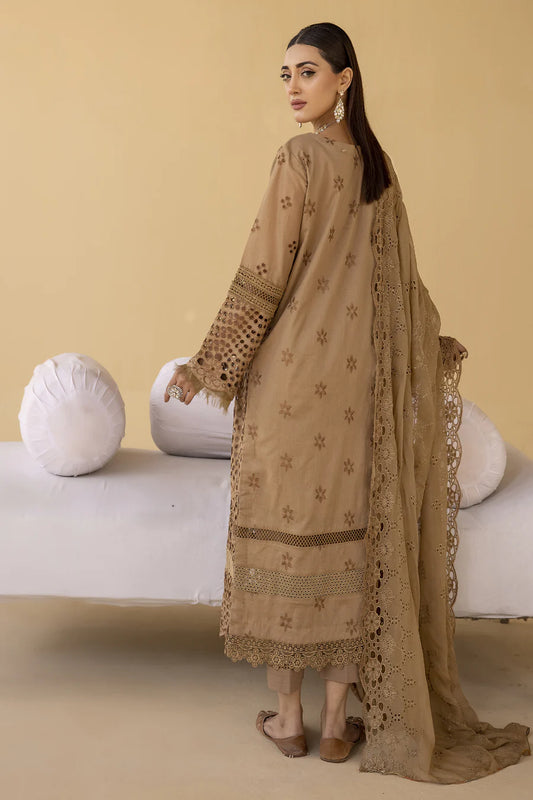 Gulfraz AR-392 embroidered lawn fabric with intricate floral embroidery on soft, lightweight lawn material.